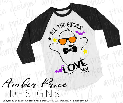 All the ghouls love me SVG | Boy's Halloween SVG PNG DXF SVG Amber Price Design 