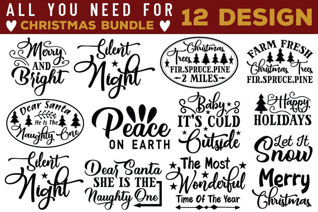 All You Need For Christmas Bundle SVG Angelina750 