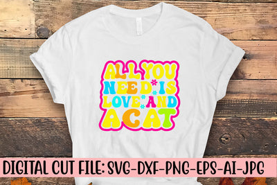 All You Need Is Love And A Cat Retro SVG SVG Syaman 