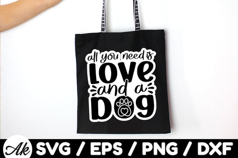 All you need is love and a dog Stickers SVG akazaddesign 