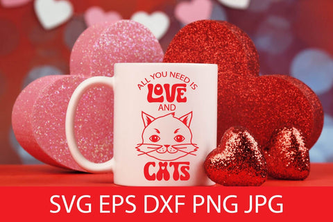 All You Need Is Love And Cats SVG Cut File Free For Commercial Use SVG Sintegra 