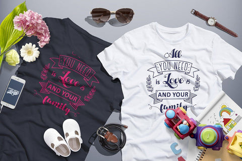 All you need is love and your family. Love Family SVG Quote SVG Zoya Miller 