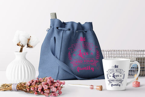 All you need is love and your family. Love Family SVG Quote SVG Zoya Miller 