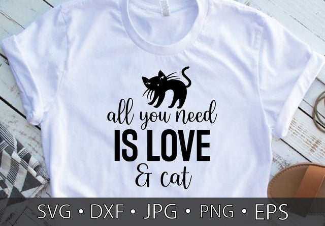 all you need is love & cat SVG md faruk hossain 