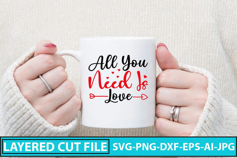 All You Need Is Love SVG Cut File SVG Syaman 