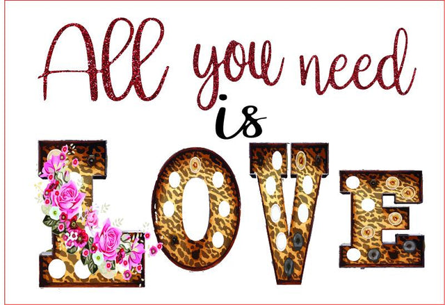 All You Need is Love,glitter,sublimation Graphic Sublimation sublimationhappy 