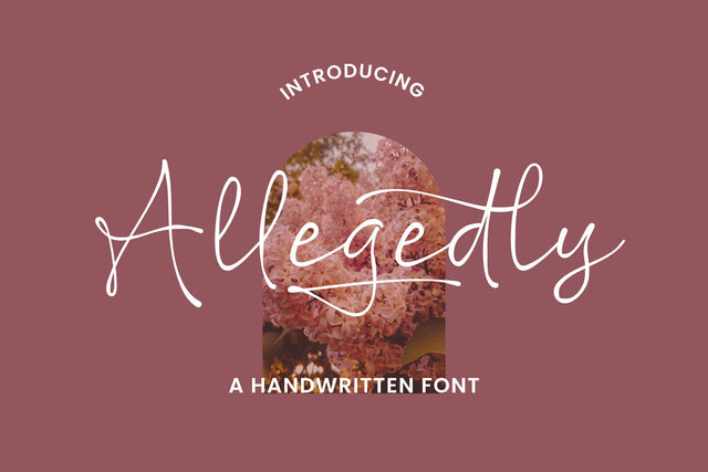Allegedly - a Handwritten Font Font nhfonts 