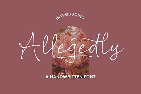 Allegedly - a Handwritten Font Font nhfonts 