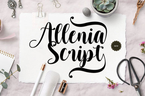 Allenia Script Font azkiyaazka026 