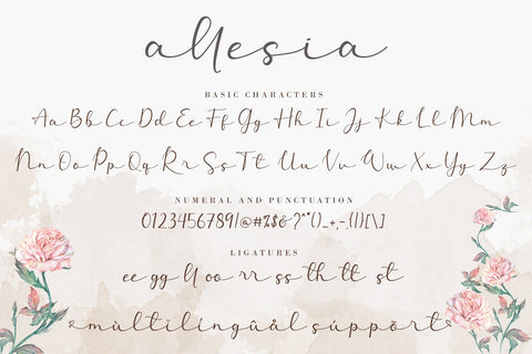 Allesia Font AEN Creative Store 