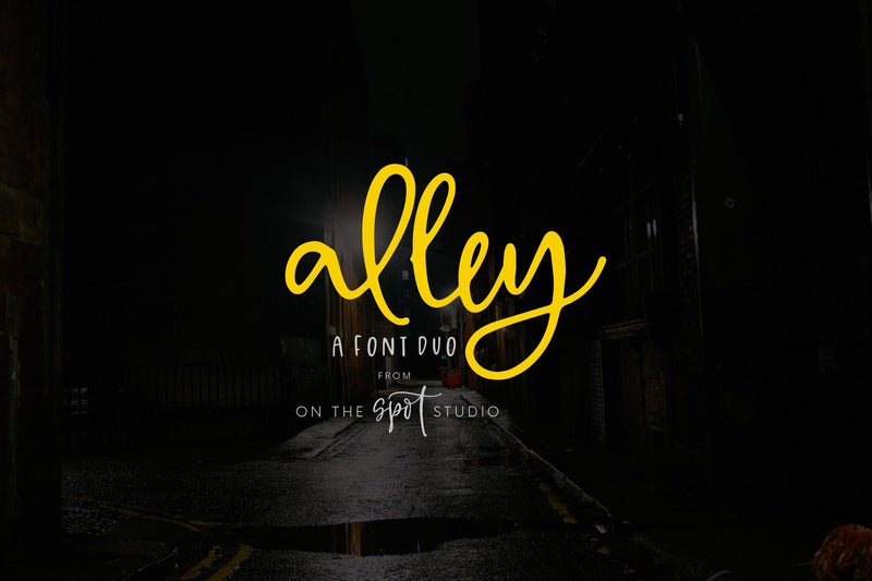 Alley Font Duo Font On The Spot Studio 