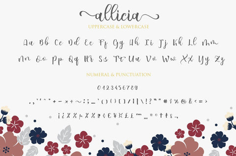 Allicia Script Font Anastasia 