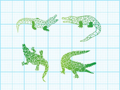Alligator Crocodile Geomatical Svg Sublimation Johan Ru designs 