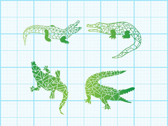 Alligator Crocodile Geomatical Svg Sublimation Johan Ru designs 