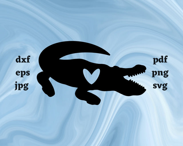 Alligator Heart SVG Cut File SVG Northern Light SVG 