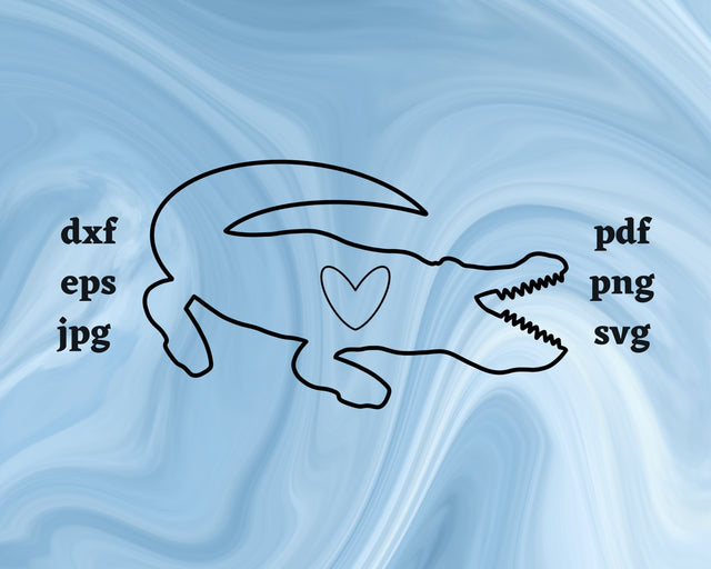 Alligator Heart SVG Cut File SVG Northern Light SVG 