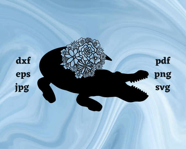 Alligator Mandala SVG Cut File SVG Northern Light SVG 