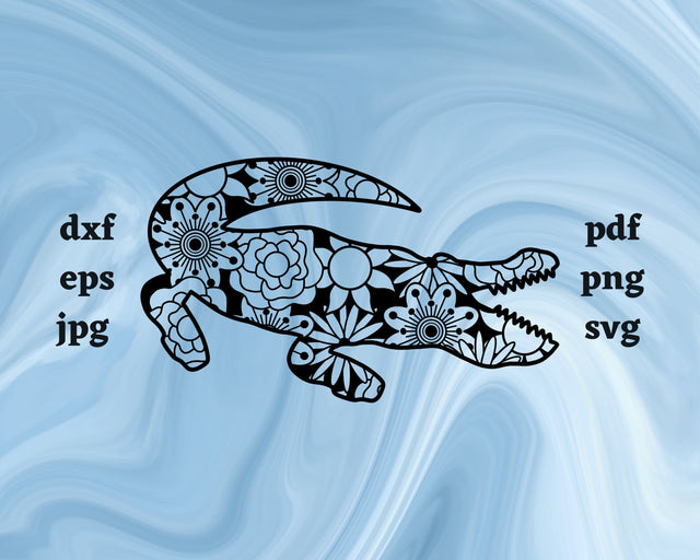 Alligator Mandala SVG Cut File SVG Northern Light SVG 