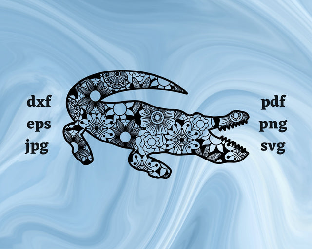 Alligator Mandala SVG Cut File SVG Northern Light SVG 