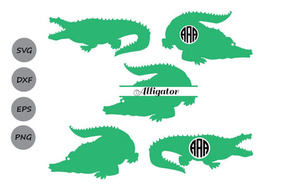 Alligator Monogram| Animals SVG Cut Files SVG CosmosFineArt 