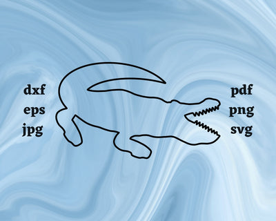 Alligator Outline SVG Cut File SVG Northern Light SVG 