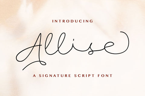 Allise - Signature Script Font Font StringLabs 