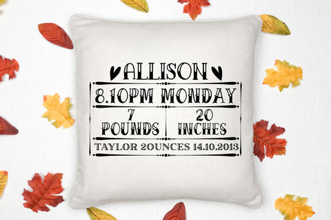 Allison 8 10pm monday 7pounds 20inches SVG Design SVG Regulrcrative 