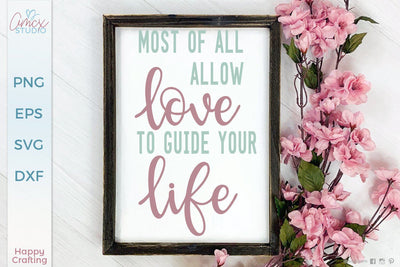 Allow Love To Guide You SVG AMCX Studio 
