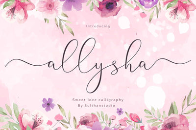 Allysha script Font Sulthan studio 