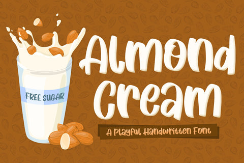 Almond Cream Fun Font Font Creakokun Studio 
