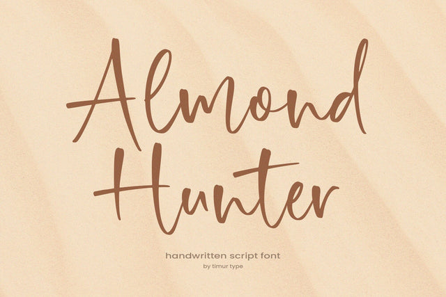 Almond Hunter Font Timur type 