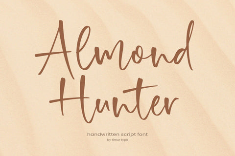 Almond Hunter Font Timur type 