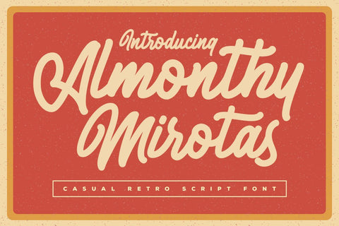 Almonthy Mirotas Monoline Script Font Font Kotak Kuning Studio 