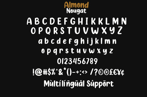 Almound Nougat Font Manjali_Studio 