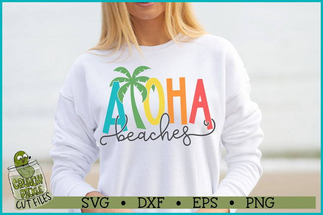 Aloha Beaches Palm Tree SVG File SVG Crunchy Pickle 