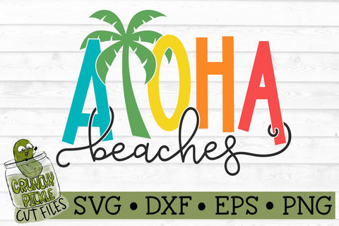 Aloha Beaches Palm Tree SVG File SVG Crunchy Pickle 
