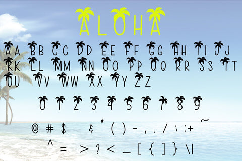 Aloha Font Design Shark 