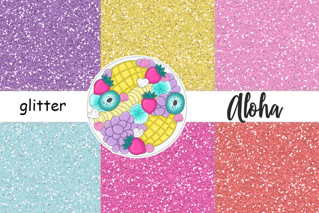Aloha Glitter | Sparkling Background Digital Pattern GlamArtZhanna 