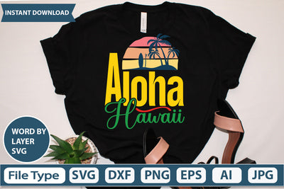 Aloha Hawaii Svg Cut File,SVGs,quotes-and-sayings,food-drink,mini-bundles,print-cut,on-sale, SVG DesignPlante 503 