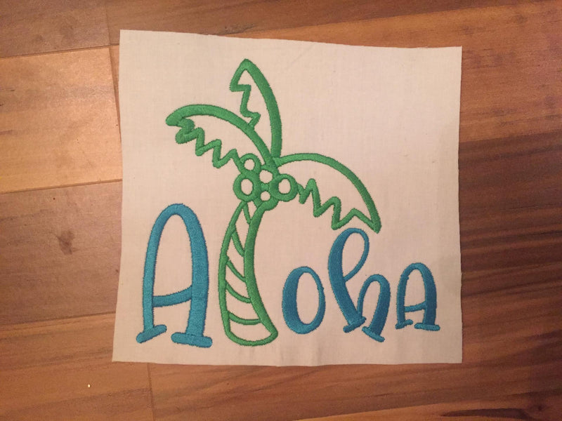 Aloha Palm Tree Embroidery Embroidery/Applique MissMarysEmbroidery 