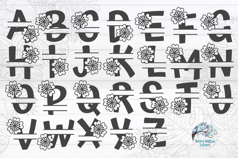 Aloha Split Alphabet SVG Bundle SVG Wispy Willow Designs 