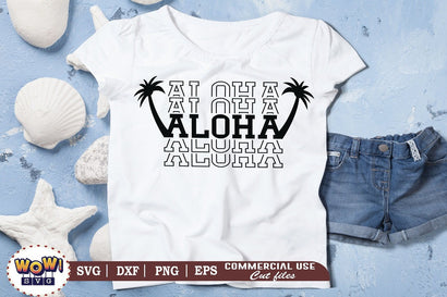 Aloha stacked text svg, Summer svg, Beach svg, Png, Dxf SVG Wowsvgstudio 