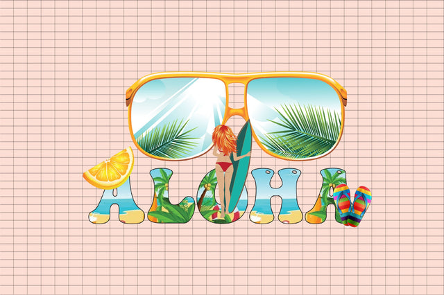 Aloha, Summer Beach Sublimation Png Sublimation Rupkotha 