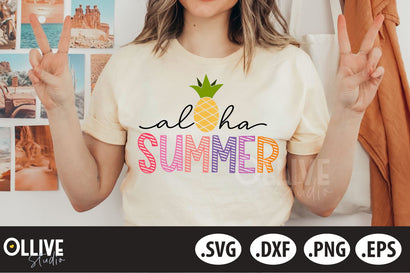 Aloha Summer Cut File SVG SVG Ollive Studio 