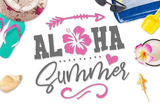 Aloha summer Cut file SVG TheBlackCatPrints 