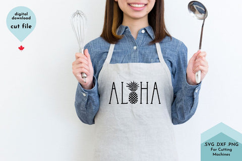 Aloha - Summer SVG Cut File - Pineapple SVG Lettershapes 