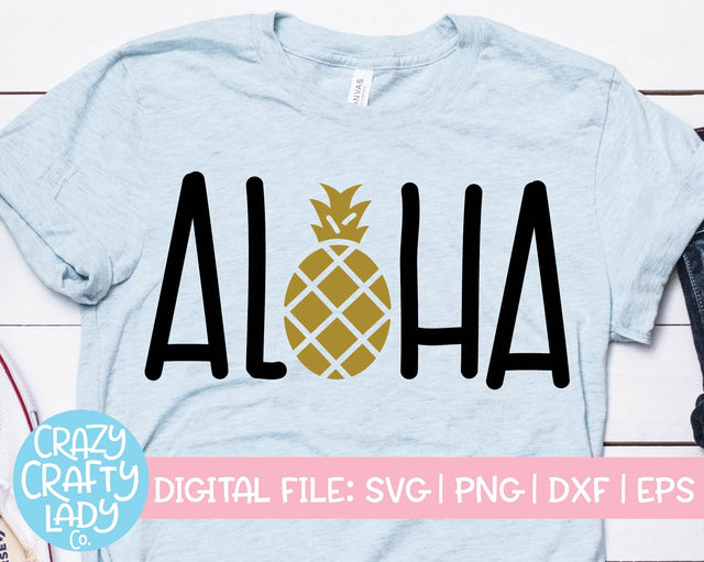 Aloha | Summer SVG Cut File SVG Crazy Crafty Lady Co. 