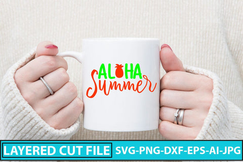 Aloha Summer SVG Cut File SVG Syaman 