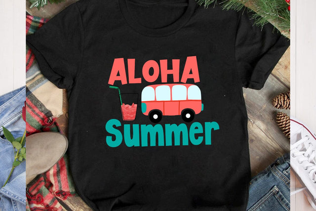 Aloha Summer SVG Cut File,Aloha Summer SVG Design, Summer SVG Quotes, Summer Sublimation PNG,Funny Summer SVG Bundle,Summer SVG Bundle, Beach Quotes, Vacation t shirt SVG BlackCatsMedia 