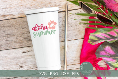Aloha Summer SVG-Hibiscus SVG-Summer SVG SVG Linden Valley Designs 